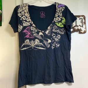 Delia’s vintage y2k 2000s butterfly shirt RARE